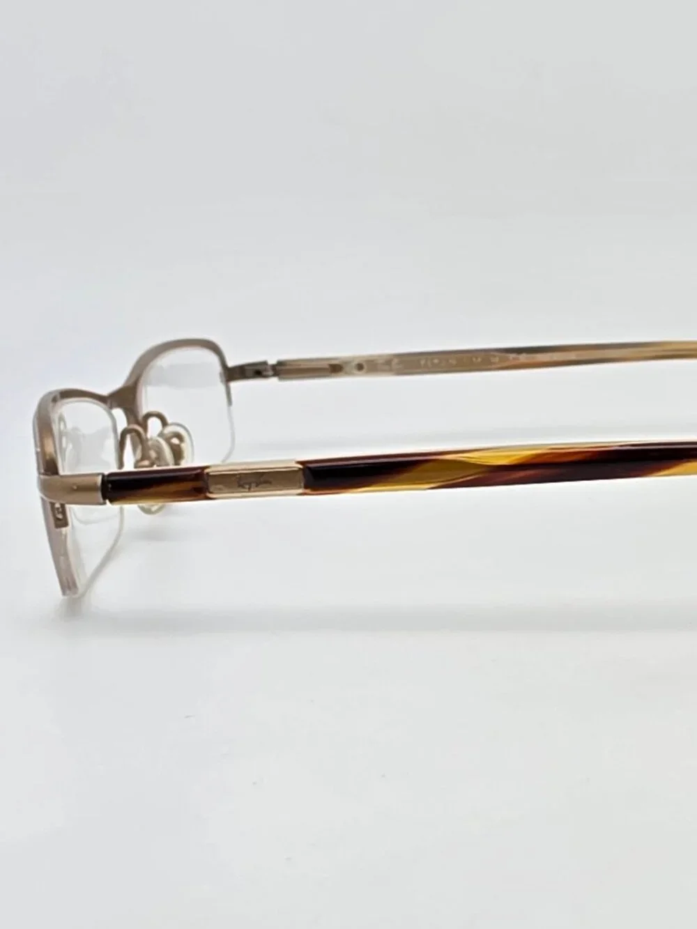 Ray-Ban RB8612 1065 Gold Sand Titanium Semi Rimless Eyeglasses Frame w Case 50mm